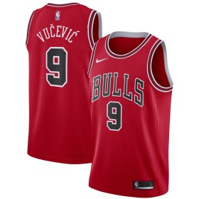 Män Chicago Bulls Tröja Nikola Vucevic 9 Nike 2022-23 Icon Edition Röd Swingman